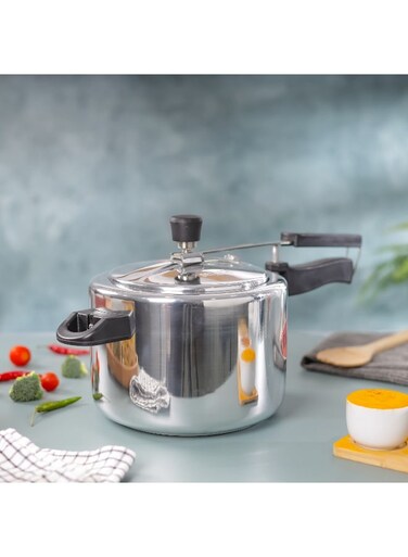 5 liters Aluminum Pressure Cooker DC3337 Equipped with Whistling and Safety Valve and Inner Lid