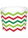 Amscan Christmas Scalloped Paper Treat Cups, Multicolor