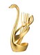 Swan Base Dinnerware Set Gold 5 x 15.5cm