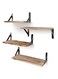 Shelves, Rustic Wood Shelves, 4 Sets of Wall Mounted Shelf for Bathroom Decor, Bedroom, Living Room and Plants
