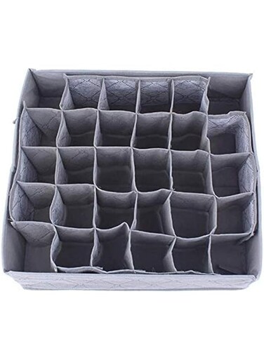 SKEIDO 30 Lattice Folding Bamboo Charcoal Underwear Tie Drawer Storage Box, Socks, Tl137