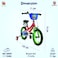 Mogoo - Cocomelon Beats Kids Bike - 14 Inch - Red