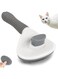 Duomama Self-Cleaning Slicker Brush for Pets - Grooming &amp; Shedding Tool for Long or Short Hair - Easy Loose Undercoat Removal &amp; Pet Massaging - Gray