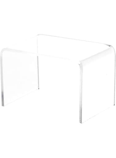 Clear Acrylic Rectangular Display Riser, 2" H X 3" W X 2" D (1/8" Thick) (6 Pack)