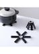 Azonee Folding Heat Insulation Pad, 3 PCS Non-Slip Heat-Insulating Placemat, Expandable Foldable Trivet Mats for Household Kitchen Restaurant Gadgets, Outdoor Dinner(Black)