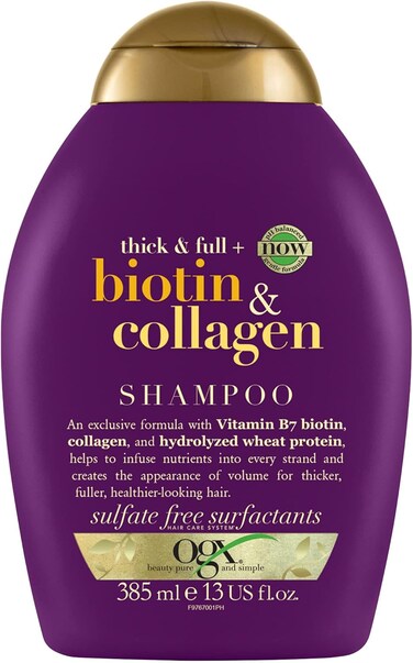 OGX Shampoo, Thick &amp; Full+ Biotin &amp; Collagen, 385ml