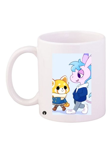 Cartoon Printed Coffee Mug White/Blue/Yellow