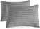 Zen 100% Cotton Luxury Hotel Quality Sateen Stripe Pillow Covers (Pair) - Gray