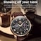 OLEVS 2893 Men Multifunctional Business Quartz Watch &ndash; Brown+Black