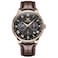 OLEVS 2893 Men Multifunctional Business Quartz Watch &ndash; Brown+Black