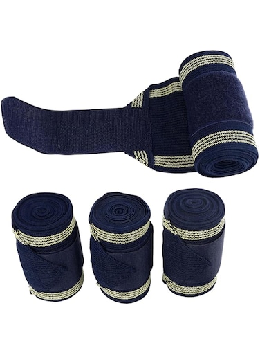 BusoTh Horse Leg Wraps, Stretchy Polyester Material Reduce Tendon Pressure Stable Athletic Boots, Horse Sport Boots Horse Leg Wraps for Training Competing Daily Care of Horses