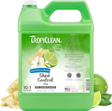 TropiClean Lime &amp; Cocoa Butter Shed Control Conditioner for Pets, 1 gallon