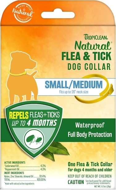 TropiClean Natural Flea &amp; Tick Repellent Collar for Small Dogs -20g
