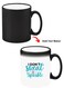 Color Changing Heat Sensitive Ceramic Mug, Image Revealed When HOT Liquid is Added! I dont sweat I sparkle black
