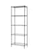 5 Tier Wire Shelves Heavy Duty Black 16.5x55.5x32cm