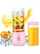 SYOSI Portable Blender, USB Rechargeable Smoothie Blender, Personal Beach Blender for Shakes and Smoothies with 6 Sharp Blades, Travel Lid, One Touch Auto-cleaning Waterproof Blender for Kitchen