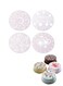 Life 4 Pcs Cake Decorating Stencils Mold, Plastic Templates Spray Floral Cake Molds, Baking Tools, Dessert Decorating Molds