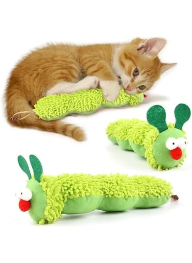 Catnip Squeaky Snake Toy for Cats &ndash; Interactive Plush Chew Toy, Soft and Durable, Realistic Design for Indoor Play A