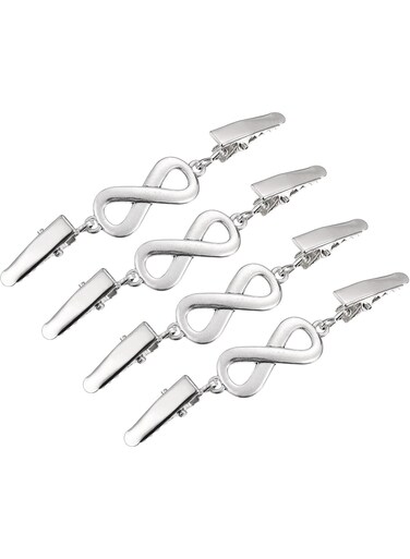 Sweater Shawl Clips, 4Pcs Cardigan Clip, Sweater Clips, Retro Cardigan Collar Clips, with Chain Suitable, for Vintage Dress Scarf Sweater Clothes Shirt