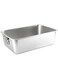 YUEPAO Open Litter Box for Indoor Cats, Pet Litter Tray Cat Litter Toilet Stainless Steel Durable Easy Clean Kitten Litter Pan for Puppy, 50cmx35cmx10cm