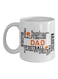 Football Word Art Printed Coffee Mug White/Black/Orange