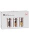 HomeBox Essential 3-Piece Glass and Stainless Steel Jar Set - 900 ml
