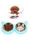 HALAMODO Stainless Steel Pets Bowl Removable Anti Slip Food and Water Container for Dog and Cat