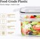MahMir Airtight Food Storage Containers with Lids, 2.8L Pasta Containers for Pantry Organization and Storage, BPA Free Kitchen Storage Containers for Spaghetti, Flour, Sugar and Noodles, (4pcs Pack)