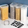 MahMir Airtight Food Storage Containers with Lids, 2.8L Pasta Containers for Pantry Organization and Storage, BPA Free Kitchen Storage Containers for Spaghetti, Flour, Sugar and Noodles, (4pcs Pack)