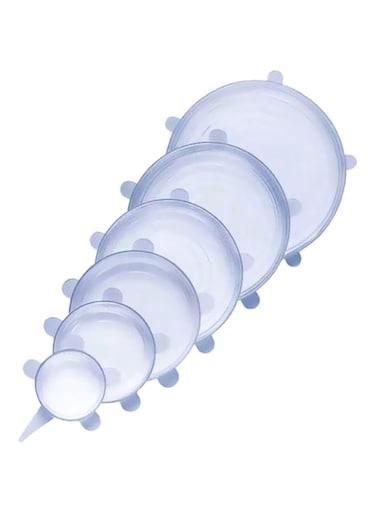 Dubai Gallery 6-Piece Silicone Stretch Lid Set Clear AMZ-N28661596A