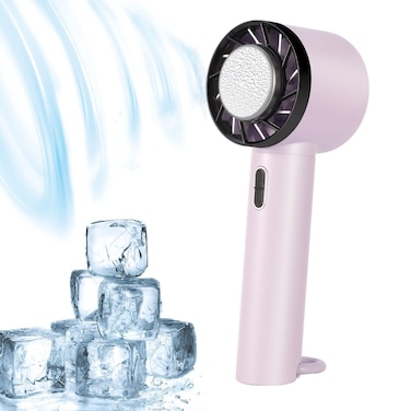 Handheld Mini Portable Cold Compress Cooling Fan - Purple