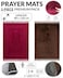 Pack of 2 Prayer Mats 80x120cm Brown/Maroon Large Size Soft and Thick lslamic Prayer Rug Couple Set Plush Velvet Top Anti-Slip Islamic Sajadah