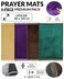 Pack of 4 Prayer Rugs 80x120cm Multicolor Large Size Padded Prayer Mats Combo Set Plush Velvet Top Anti-Slip Islamic Sajadah Set