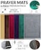Pack of 6 Prayer Mats 80x120cm Multicolor Large Size Soft and Thick Prayer Rugs Combo Set Plush Velvet Top Anti-Slip Islamic Sajadah Set