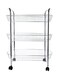 3-Layer Vegetable Trolley Silver 3Liters