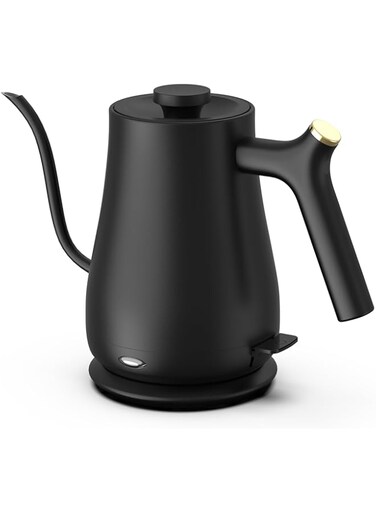 Gooseneck Electric Kettle, Electric Tea Kettles, Water Boiler &amp; Heater With Auto Shut-off, Stainless Steel Kettle Water Boiler, Quick Heating for Pour Over Coffee, Brew Tea, Hot Water, 0.8L Black