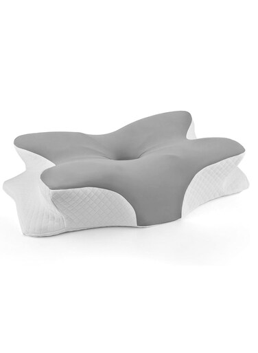 Memory Foam Cervical Pillow for Sleeping, Ergonomic Orthopedic Neck Pillow with Cooling Cover, Butterfly Design for Side, Back &amp; Stomach Sleepers