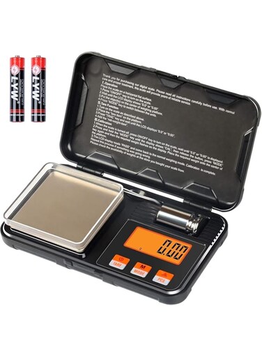 ECVV Digital Scale 200G X 0.01G GRAM Scale With Pocket Size, 50G Calibration Weight,6 Units Conversion, Lcd Back-Lit Display, Use For Jewelry/Medicine/Food/Powder/Coin