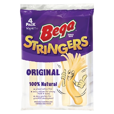 Bega Stringers Original Cheese, 20g Pack of 4