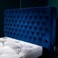 Cozy Cuddle Tufted Upholstered Queen Size Bed (160 X 200 CM) Blue Color