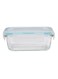 Boro Pro Rectangular Food Storage Container With Lid Blue/Clear 330ml