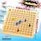 Wooden Montessori Multiplication Board Game, Rainbow Educational Blocks Board, Children Learning Counting Toys for Basic Math Operations