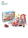 65 PCS Fire Station Building Blocks Playset with Fire Truck &amp; Accessories &ndash;Construction Toy for Kids