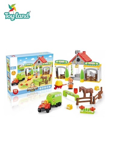 Horse Farm Building Blocks Playset &ndash; 85 PCS