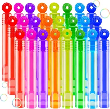 Mini Pocket Bubbles Wands Toys Bulk - Bubbles Party Favors for Kids, Bulk Toys Gifts Treats Prizes for Parade Throws, Birthday, Wedding (24 PCS)