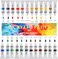 Acrylic Paint Set 24 Tubes Non Toxic Acrylic Craft Paints for Artists Beginners Canvas Wood Painting, No Fading &amp; Rich Pigment, 6ml/Tube