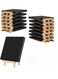 Mini Black Canvas with Wooden Easel Set Pack of 12