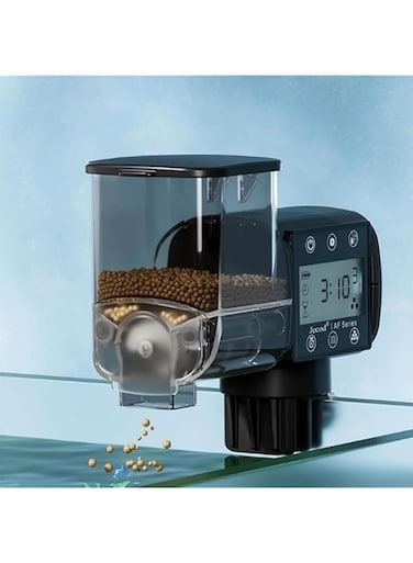 Monirf 500ML Automatic Fish Feeder, Aquarium Auto Fish Feeder with LCD Screen, Large Capacity Intelligent Fish Food Feeder, Auto Timer Feeder for Aquarium Fish Tank Turtle Tank