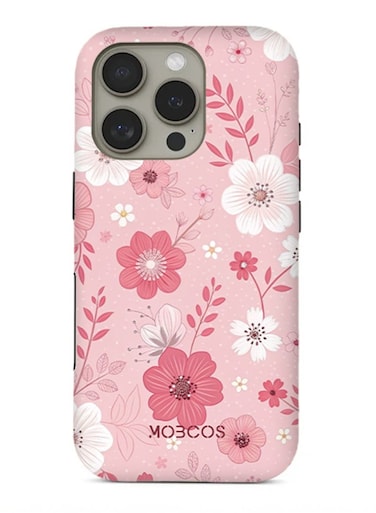 جراب Mobcos iPhone 16 Pro Max Spring Bloom Premium متوافق مع هيكل صلب مزدوج الطبقات هجين + حماية من السيليكون - غطاء محمول مقاوم للخدش والصدمات