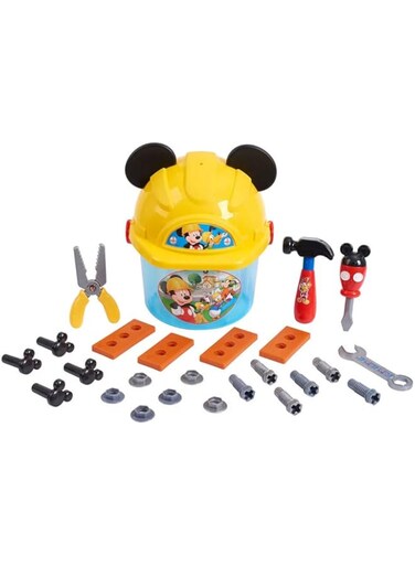 Disney Junior Mickey Mouse Handy Helper Tool Bucket, 29-Pieces